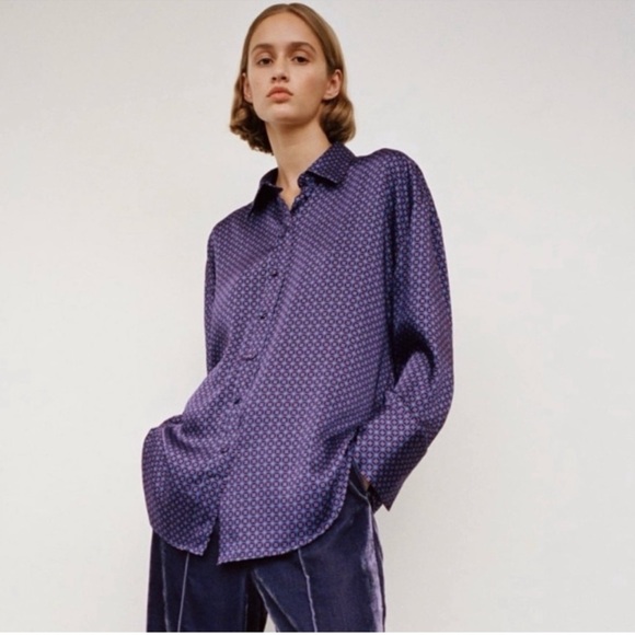 Zara Tops - Zara Geometric Print Shirt